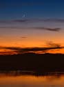 Utah Lake Sunset & Moon 111601