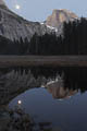 Half Dome Reflection with Moon